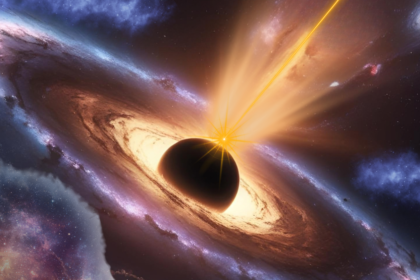 Astronomers witness supermassive black hole gorge on a cosmic meal before 'burping' radio jets 300 days later