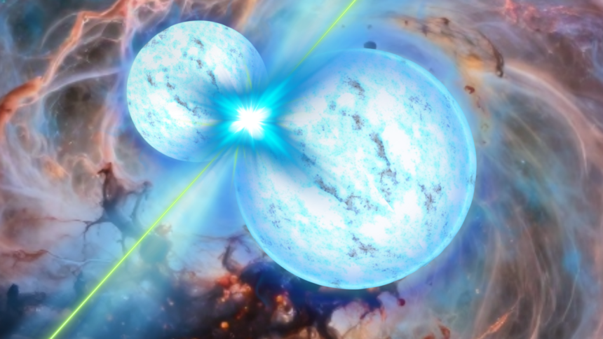 Mysterious 10-minute X-ray burst from a distant galaxy may have come from 2 dead stars colliding